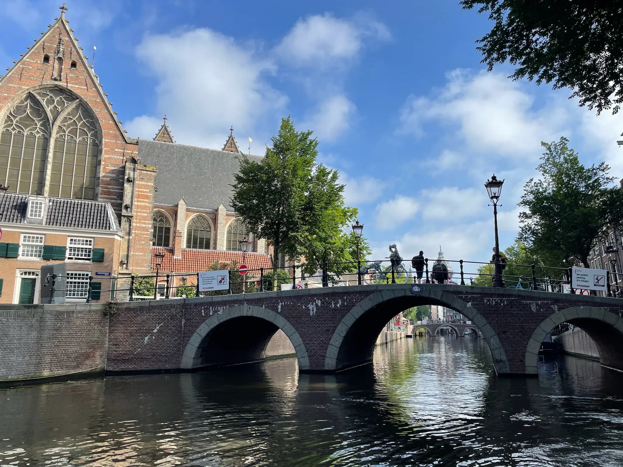 Amsterdam canal at sunrise